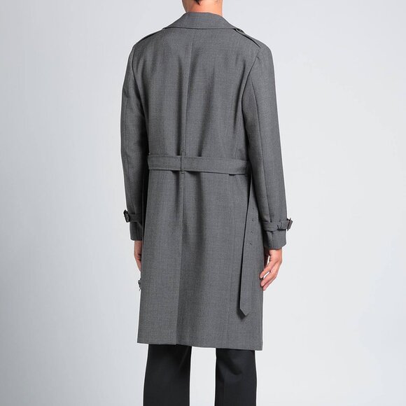 NEW Lardini Double-Breasted Wool Trench Coat 100% Mohair 40US - Picture 4 of 8